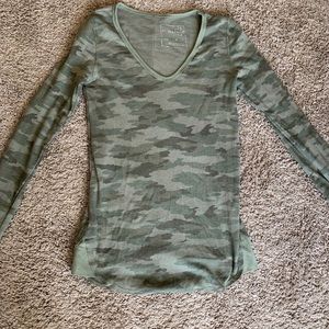 Free People Camo thermal tee